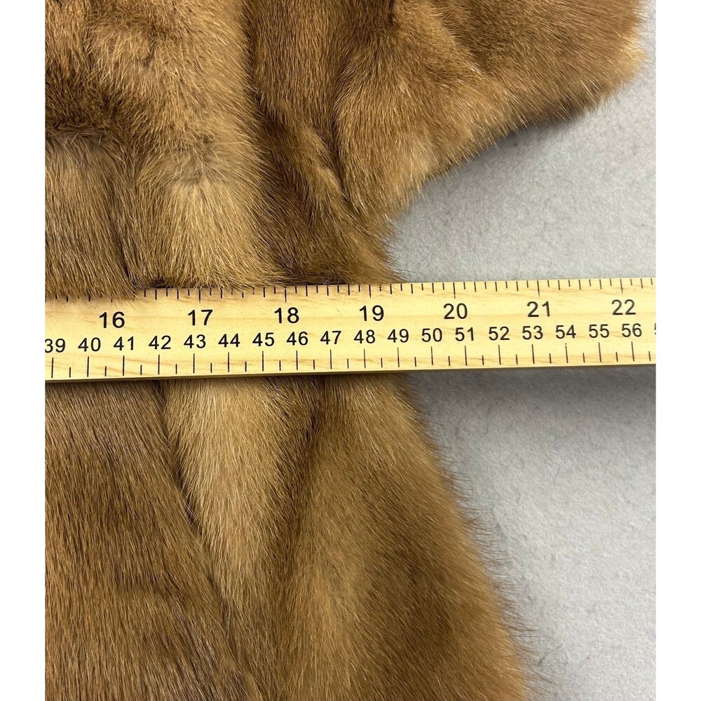 Vintage Mink Fur Wrap Cape Soft Shawl Collar Golden Wrap - Picture 7 of 10